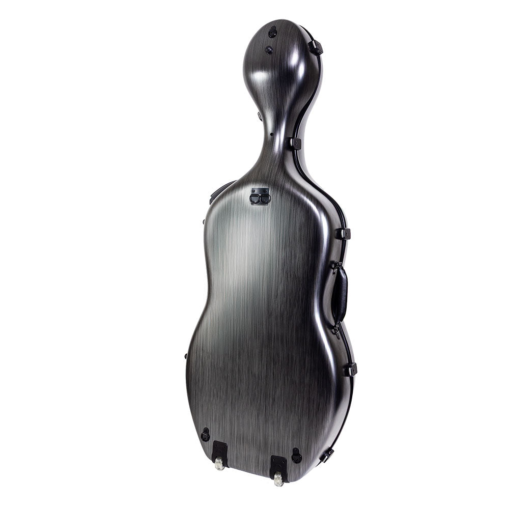HQ Nouveau Polycarbonate Cello Case Silver Black Lightweight 4kg — view 3