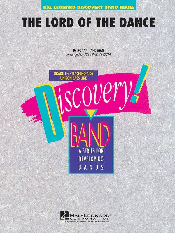 Ronan Hardiman: Lord of the Dance — Concert Band Grade 1.5 arr. Johnnie Vinson (Hal Leonard)