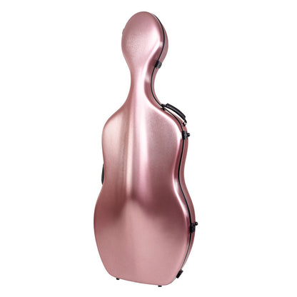 HQ Nouveau Cello Case Brushed Rose Gold Polycarbonate with Padded Straps and Wheels — view 2