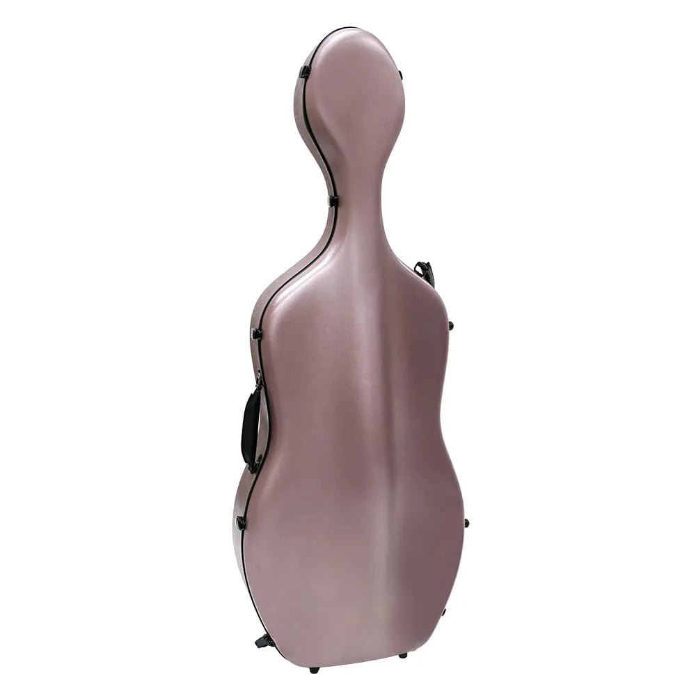 HQ Polycarbonate Cello Case in Brushed Rose Gold with Internal Padding and Wheels