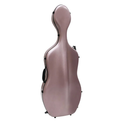 HQ Polycarbonate Cello Case in Brushed Rose Gold with Internal Padding and Wheels