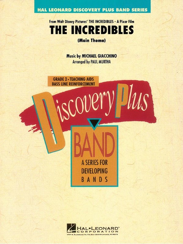 The Incredibles (Main Theme) Cb2 Sc/Pts (Hal Leonard)