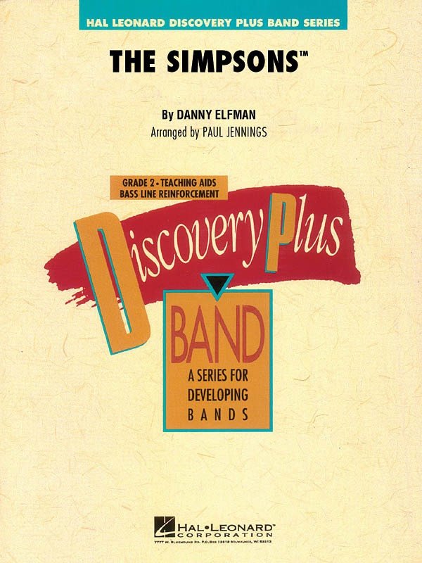 The Simpsons Theme — Concert Band Grade 2, Score & Parts (Hal Leonard)