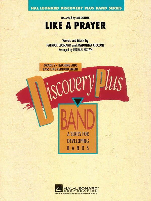 Like a Prayer — Concert Band Grade 2, Score & Parts (Hal Leonard)