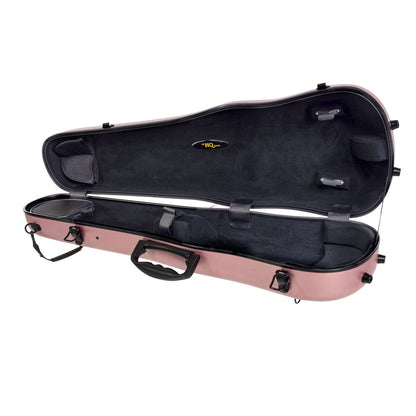 HQ ABS Violin Case with Rose Design, Lightweight with Velvet Interior and Adjustable Neck Support — view 3