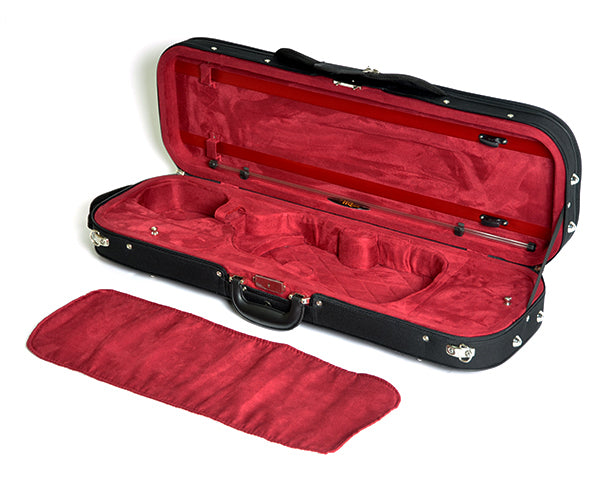 Oblong Violin Case-HQ Lightweight-Black/Wine