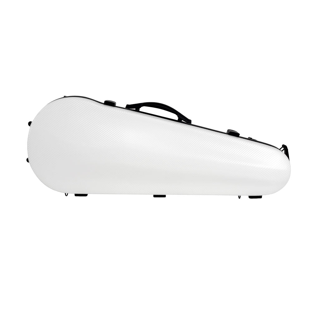 HQ PC Contour Violin Case 4/4 White Lightweight Polycarbonate Shell Soft Velvet Interior — view 4