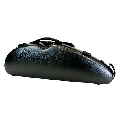 HQ PC Half Moon Violin Case DIGI Black Adjustable 4/4-1/2 with Music Bag and Accessories