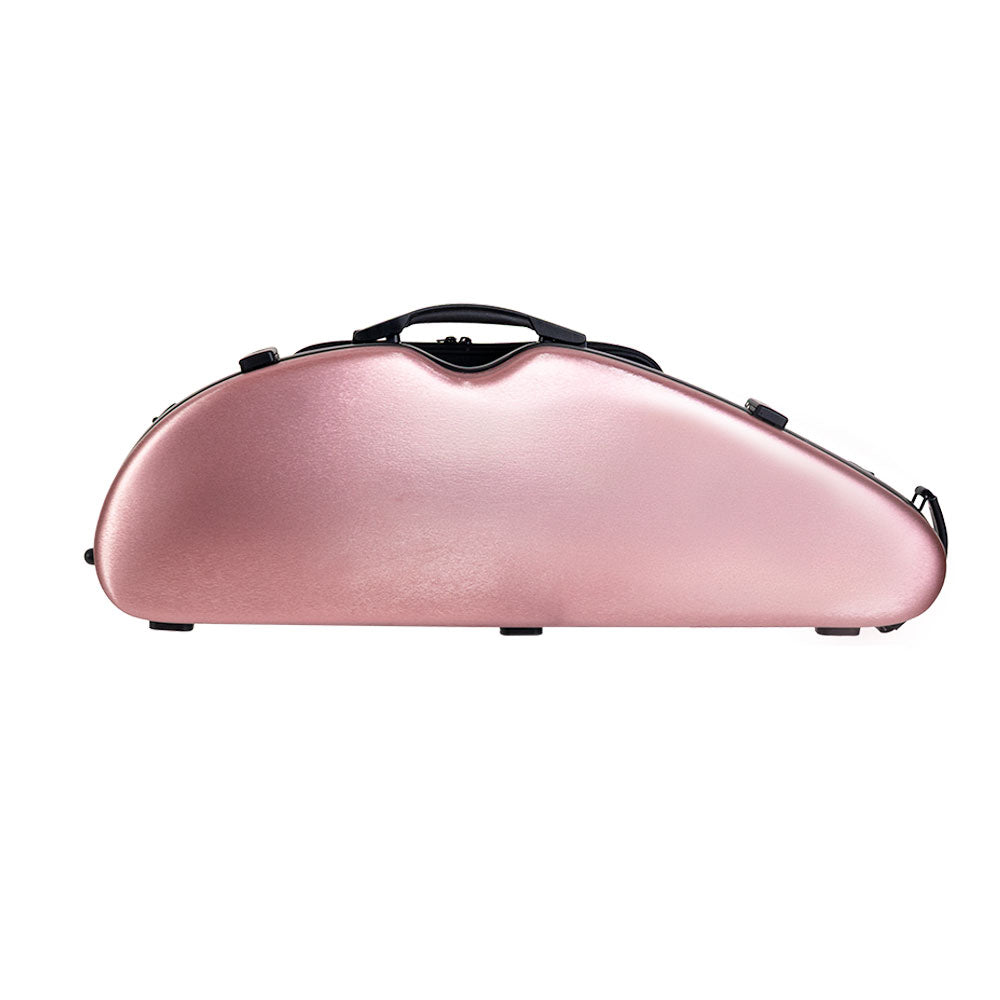 HQ PC Half Moon Violin Case Brushed Rose Gold 4/4-1/2 with accessories — view 4