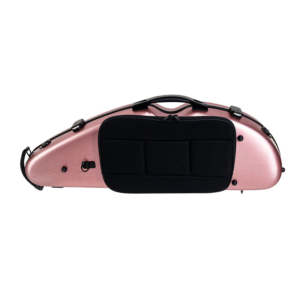 HQ PC Half Moon Violin Case Brushed Rose Gold 4/4-1/2 with accessories — view 5