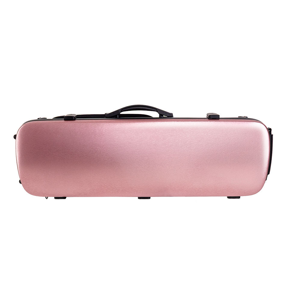 HQ Nouveau PC Oblong Violin Case Rose Gold with Blanket Pouch and Shoulder Straps — view 4