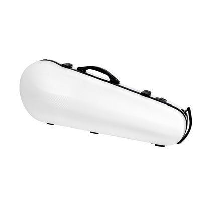 HQ PC Contour Viola Case 15-16.5-inch White with polycarbonate shell velvet interior adjustable neck support and shoulder straps