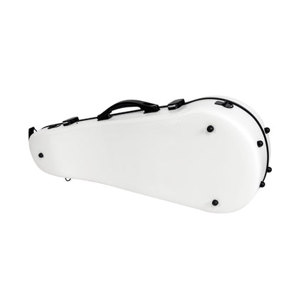 HQ PC Contour Viola Case 15-16.5-inch White with polycarbonate shell velvet interior adjustable neck support and shoulder straps — view 2
