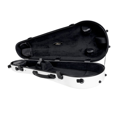 HQ PC Contour Viola Case 15-16.5-inch White with polycarbonate shell velvet interior adjustable neck support and shoulder straps — view 3