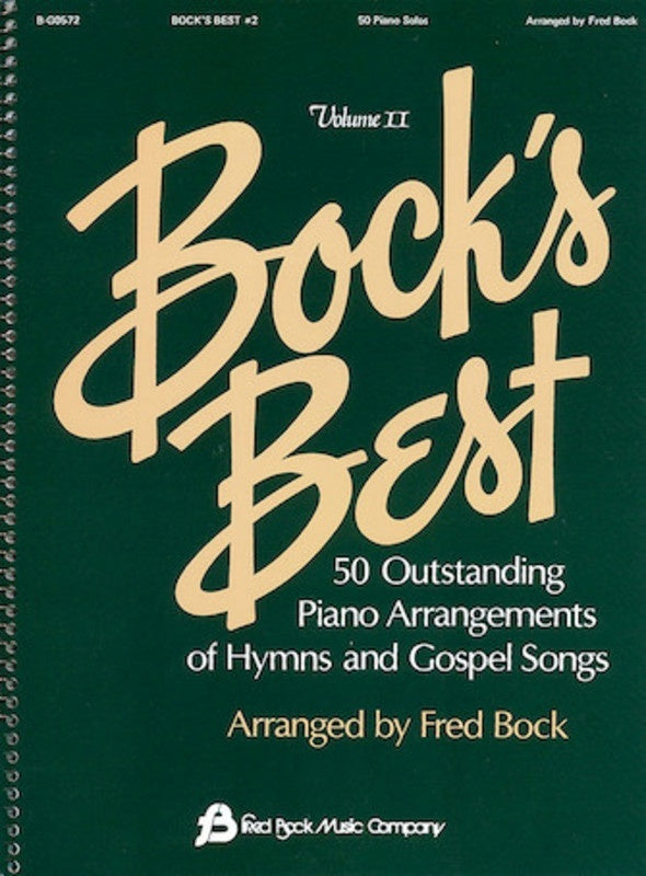 Bocks Best Vol 2 50 Piano Arrangments Hymns & Gospel Songs Spiral Bound (Piano)
