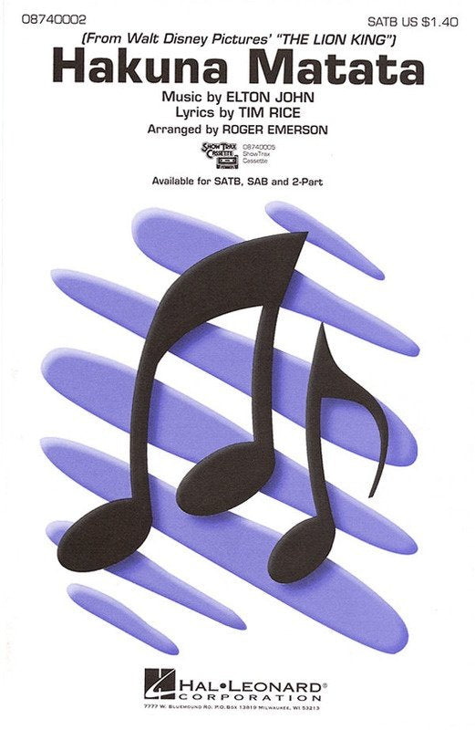 Hakuna Matata — ShowTrax CD (Hal Leonard)