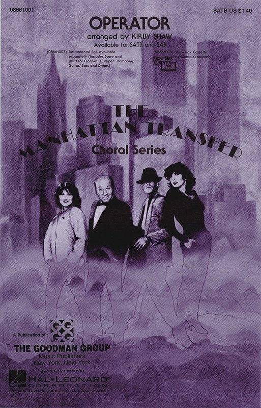 Operator — SSA Choral Score, arr. Kirby Shaw (Hal Leonard)