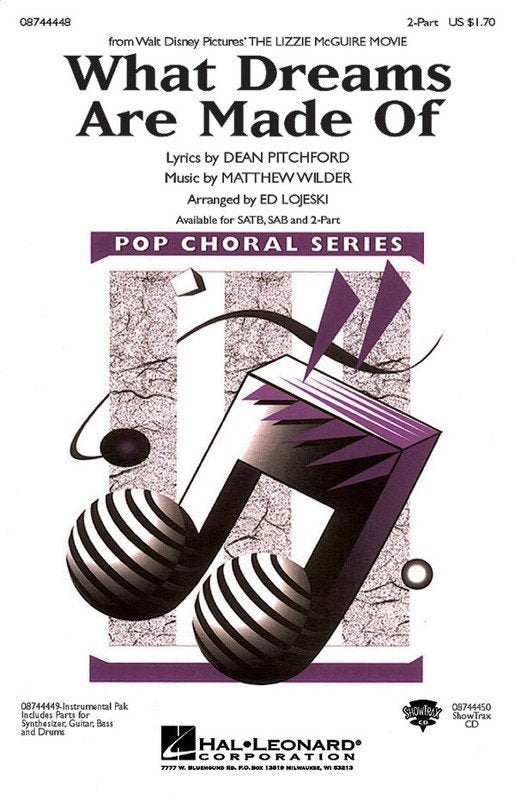 What Dreams Are Made Of — 2-Part Choral (Hal Leonard)