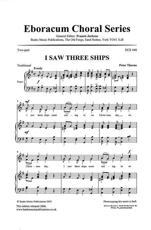 I Saw Three Ships 2Pt