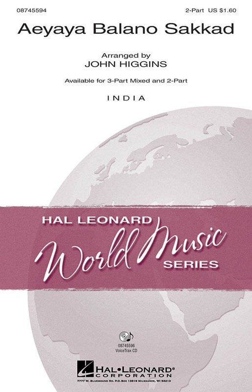Aeyaya Balano Sakkad — 2-Part Choral Score (Hal Leonard)