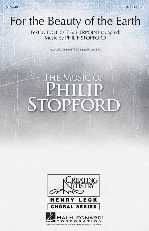 For the Beauty of the Earth — SAATTB a Cappella Choral Score (Hal Leonard) [Henry Leck Creating Artistry]