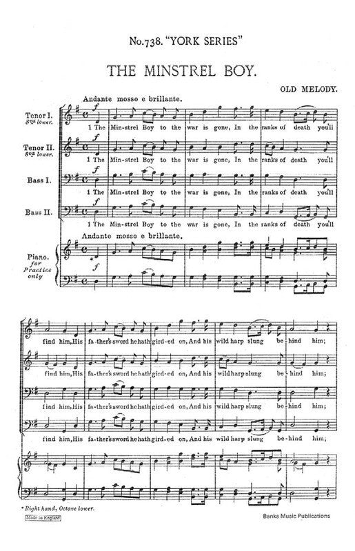 Minstrel Boy TTBB