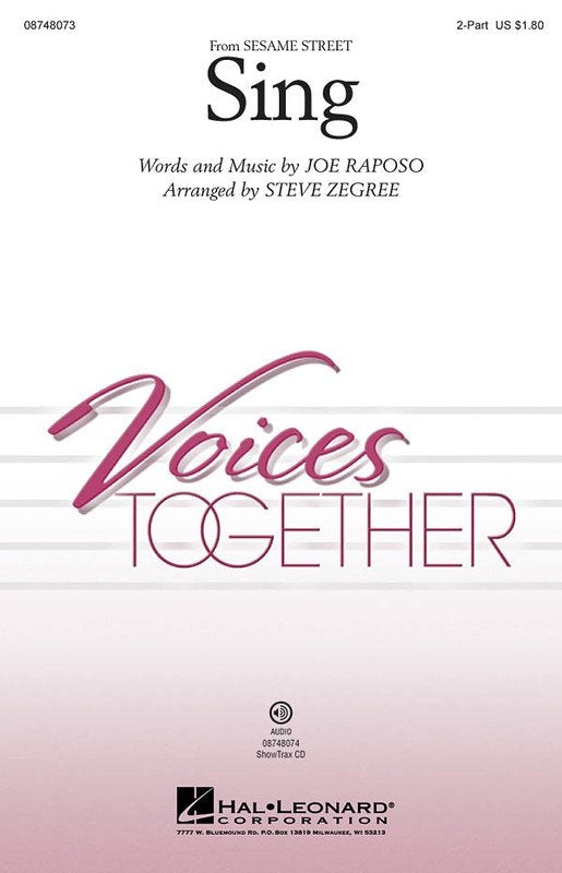 Sing — 2-Part Choral Score (Hal Leonard)