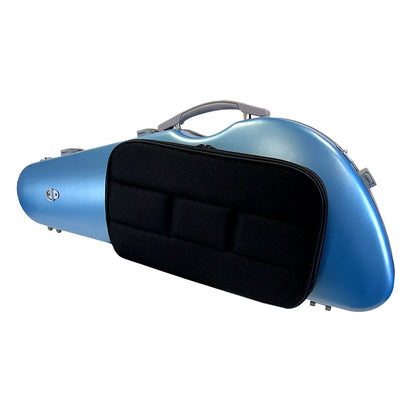 TG PC Half Moon Viola Case, Adjustable 12in-16in, Blue, Lightweight with Shoulder Straps, Removable Pouch, External Music Bag — view 4