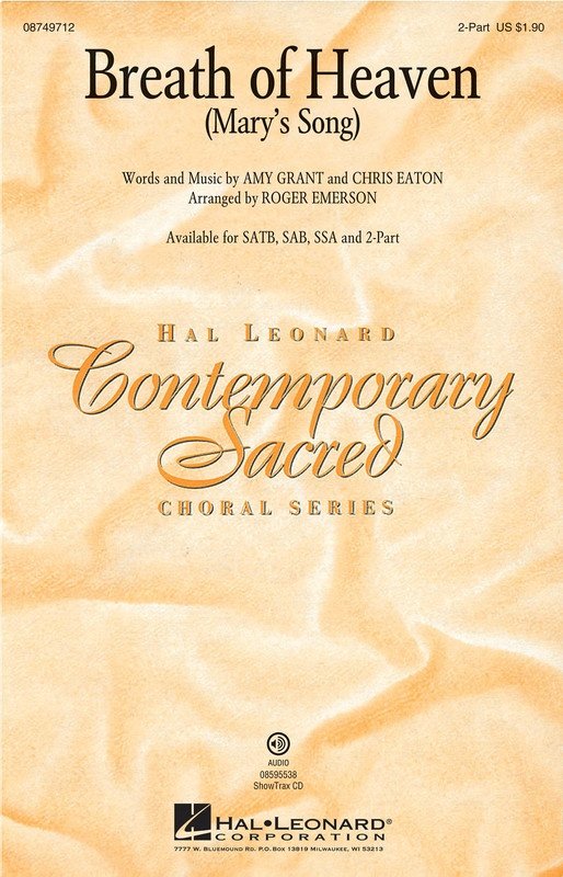 Breath of Heaven (Mary's Song) — 2-Part Choral Score (Hal Leonard) [Sacred Christmas Choral]
