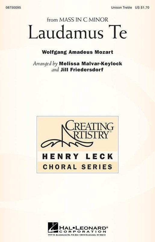 Laudamus Te from Mass in C Minor — Unison Choral Score (Hal Leonard) [Henry Leck Creating Artistry]
