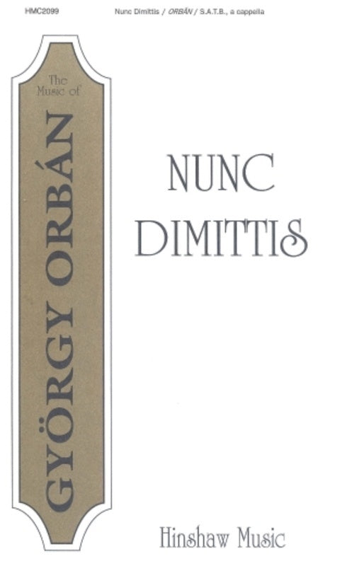 Nunc Dimittis Satb A Cappella (Pod) Octavo