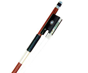 Gottfried Sturm Brazilwood Octagonal Violin Bow with Ebony Frog and Leather Grip, Made in Germany