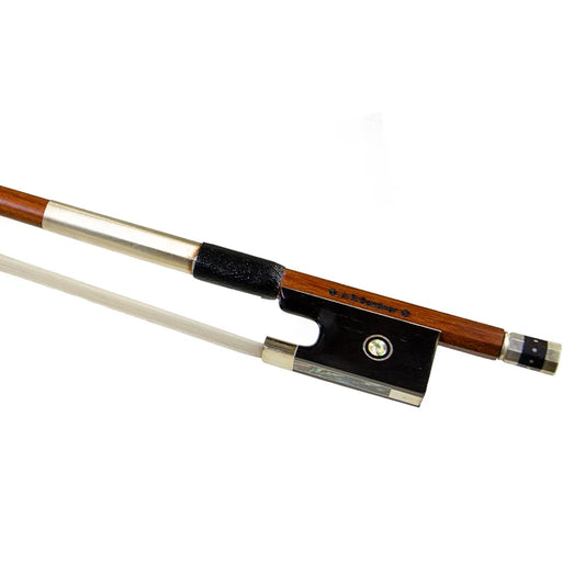A.R. Sandner Pernambuco Violin Bow - Round Inlaid Silver