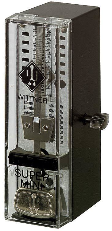 Wittner Taktell Super-Mini Black Mechanical Metronome - No Batteries Required, Made in Germany