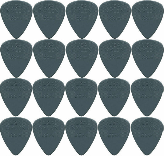20 x Dunlop Nylon Standard "Greys" .88MM Gauge Guitar Picks