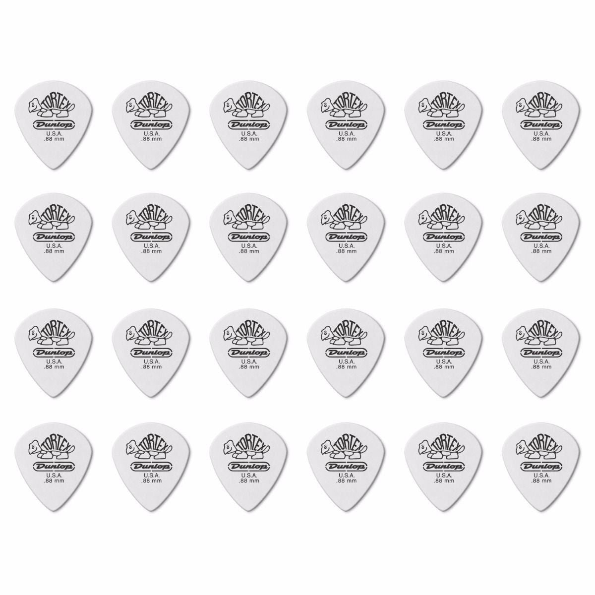 24 x Jim Dunlop Tortex Jazz 3 White 0.88mm Guitar Picks III 478R