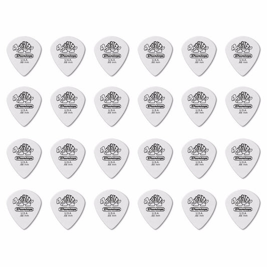 24 x Jim Dunlop Tortex Jazz 3 White 0.88mm Guitar Picks III 478R