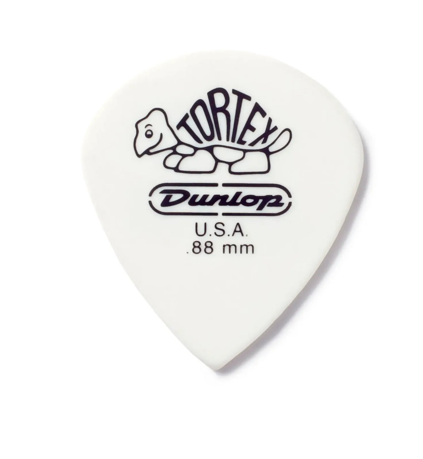 Jim Dunlop .88mm Tortex Jazz White Guitar Pick - Extra Heavy (Single)