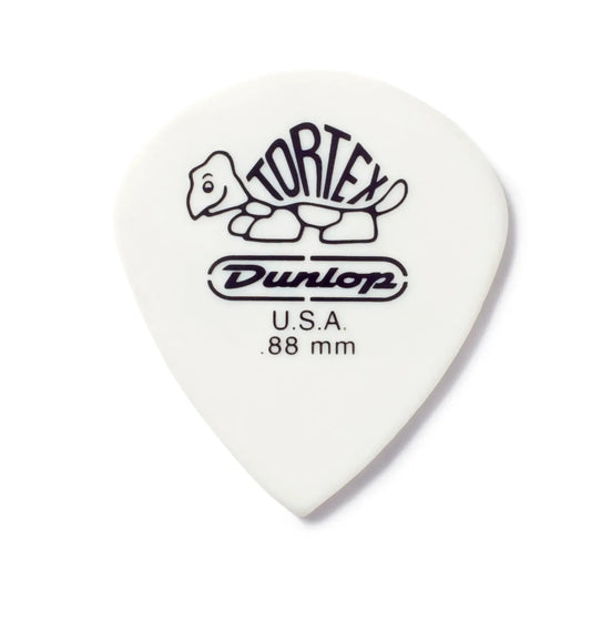 Jim Dunlop .88mm Tortex Jazz White Guitar Pick - Extra Heavy (Single)