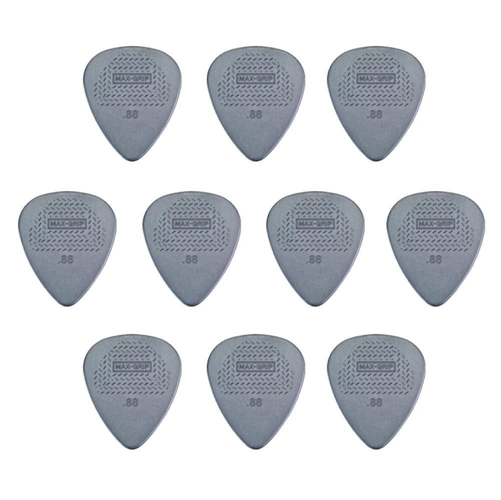 10 x Dunlop Max Grip Nylon 0.88mm Gauge Guitar Picks 449R Free Post