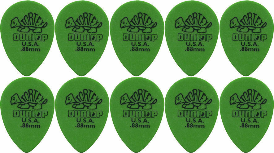 10 x Jim Dunlop Tortex Small Tear Drop .88MM Gauge Guitar Picks 423R