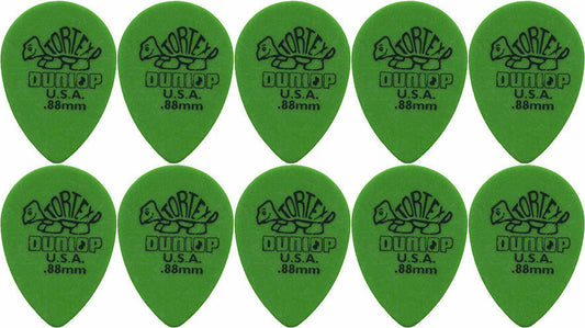 10 x Jim Dunlop Tortex Small Tear Drop .88MM Gauge Guitar Picks 423R