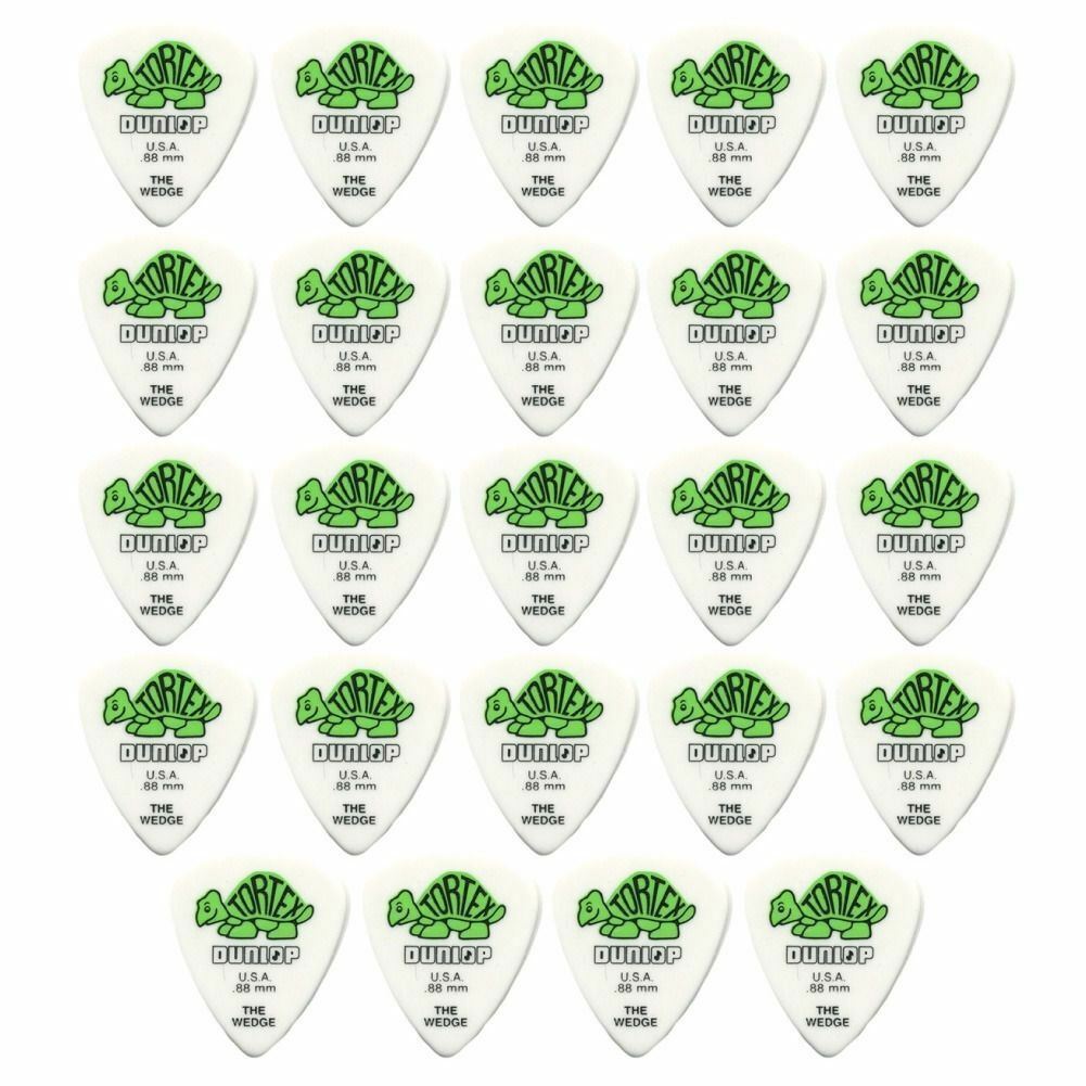 24 x Jim Dunlop Tortex Wedge 0.88mm Guitar Picks 424R USA Bulk Pack