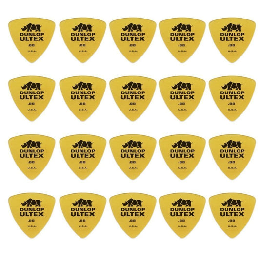 20 x Jim Dunlop Ultex Triangle 0.88MM Gauge Guitar Picks 426R Bass