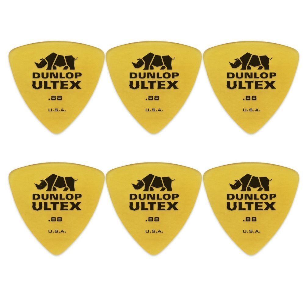 6 x Jim Dunlop Ultex Triangle 0.88MM Gauge Guitar Picks 426R Bass