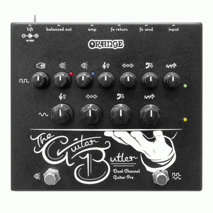 Orange Guitar Butler Dual Channel Preamp Pedal for Guitarists