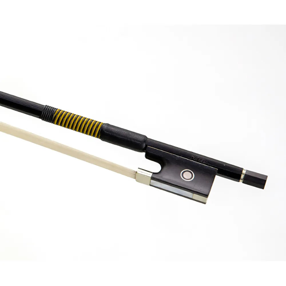 FPS Blackbird 3/4 Violin Bow - Octagonal Stick, Ebony Frog, Nickel-Silver Ferrule, Whalebone-Look, High-Grade Natural Horsehair