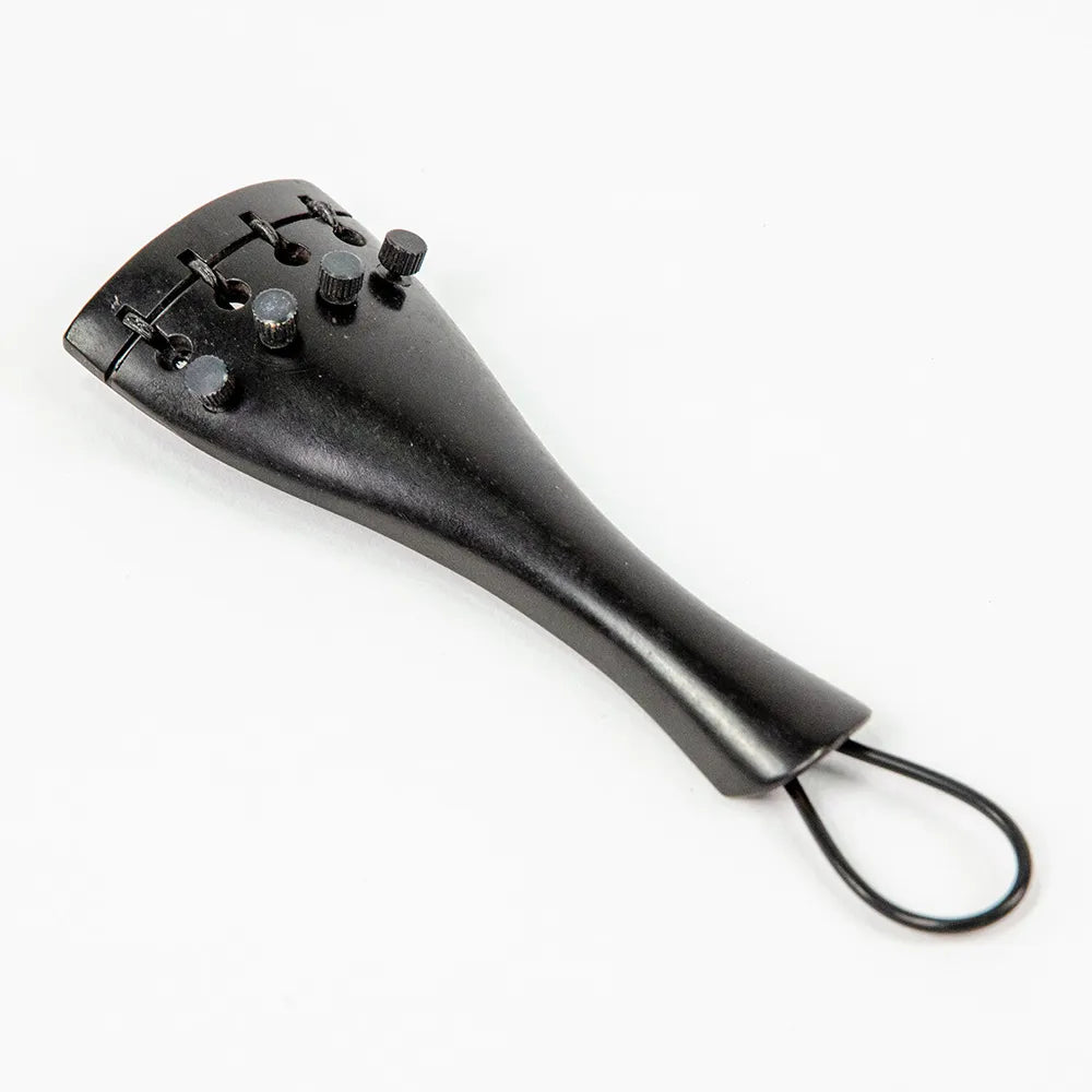 Viola Tailpiece Ebony Round 4-Adj 125mm