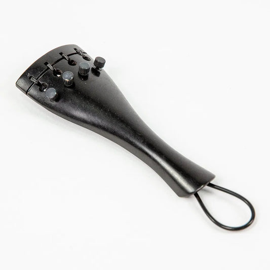 Viola Tailpiece Ebony Round 4-Adjustable 135mm