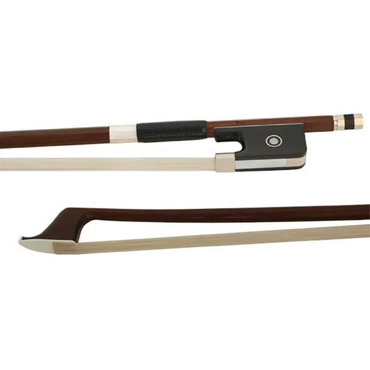 Paul Brazilwood Round Cello Bow 4/4 - Advanced Student, Ebony Frog, Made in Germany